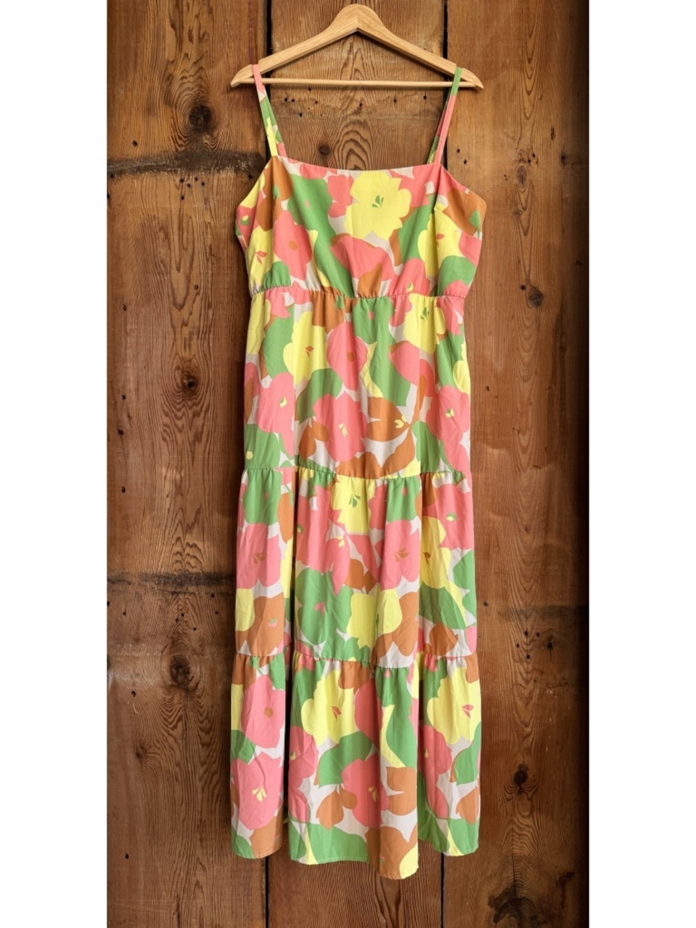 Sz XL Social Standard By Sanctuary ‘Get Away’ Flower Burst Maxi Dress EUC